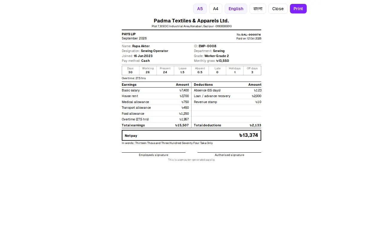 Payslip